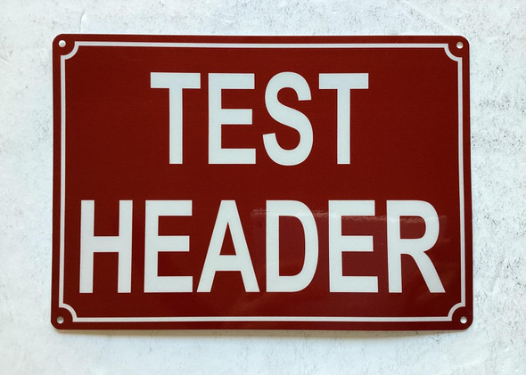 NYC TEST HEADER SIGN