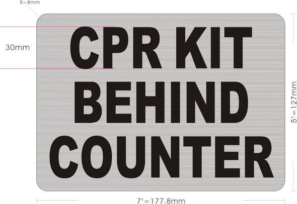 NYC CPR KIT BEHIND COUNTER SIGN FOR RESTURANT NYC