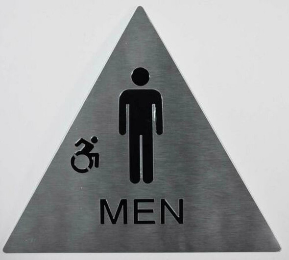 CA ADA Men Restroom Sign -Tactile Signs  The Sensation line Ada sign