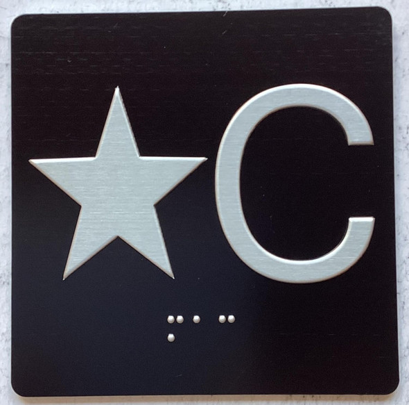 ELEVATOR STAR C FLOOR SIGN