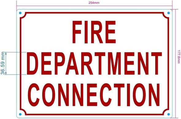 NYC FIRE DEPARTMENT CONNECTION SIGN