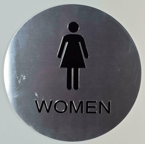 CA ADA Women Restroom E Sign -Tactile Signs  The Sensation line  Braille sign