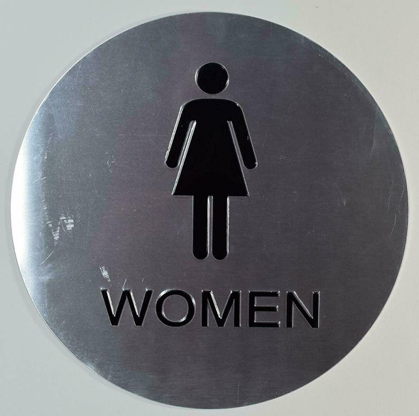 CA ADA Women Restroom E Sign -Tactile Signs  The Sensation line Ada sign