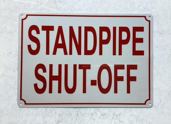 NYC STANDPIPE SHUT-OFF SIGN