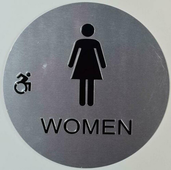 CA ADA Women ACCESSIBLE Restroom Sign -Tactile Signs  The Sensation line  Braille sign