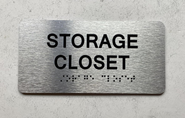 NYC STORAGE CLOSET SIGN WITH RAISED LETTERS