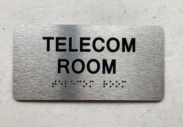 NYC TELECOM ROOM SIGN WITH RAISED LETTERS