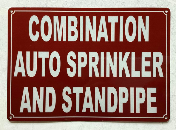 NYC COMBINATION AUTO SPRINKLER AND STANDPIPE SIGN