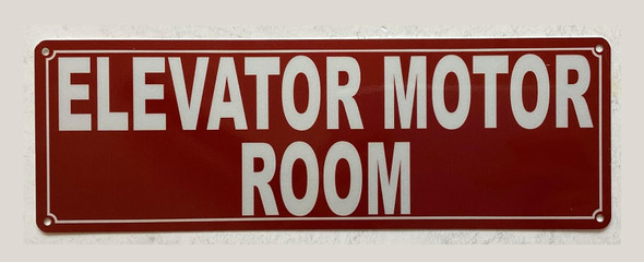 NYC ELEVATOR MOTOR ROOM SIGN