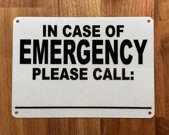 NYC IN CASE OF EMERGENCY PLEASE CALL SIGNAGE