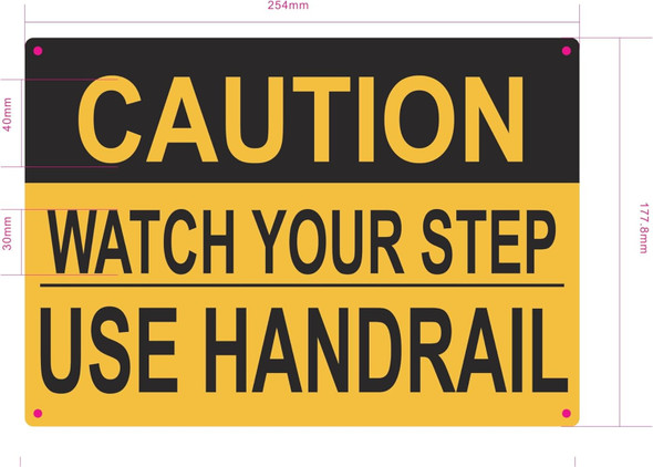 CAUTION WATCH YOUR STEP SIGN ENGLISH/SPANISH