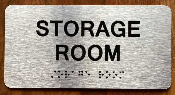 STORAGE ROOM SIGN WITH RAISED LETTERS