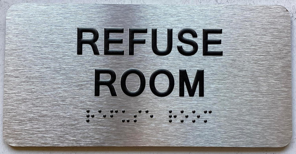 REFUSE ROOM SIGN WITH RAISED LETTERS THE PARK AVE LINE