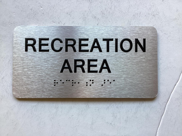 RECREATION AREA SIGN WITH RAISED LETTERS  THE PARK AVE LINE