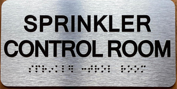 SPRINKLER CONTROL ROOM SIGN WITH RAISED LETTERS