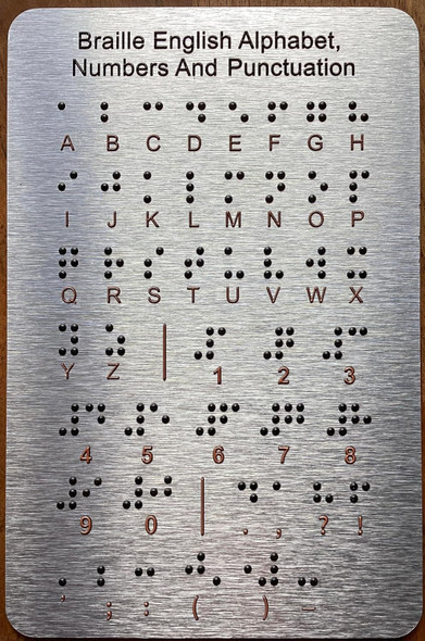 BRAILLE ALPHABET & WORDS BOARD WITH STURDY RAISED DOTS