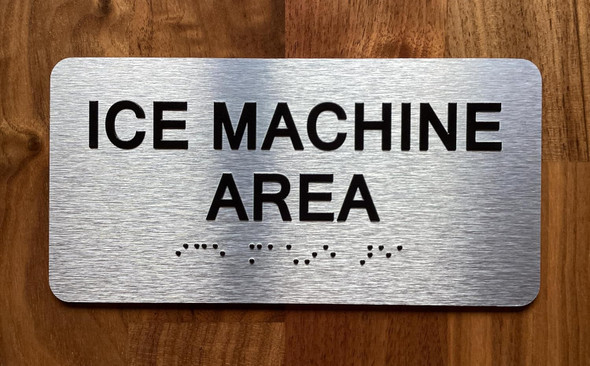 NYC ICE MACHINE AREA SIGN WITH RAISED LETTERS