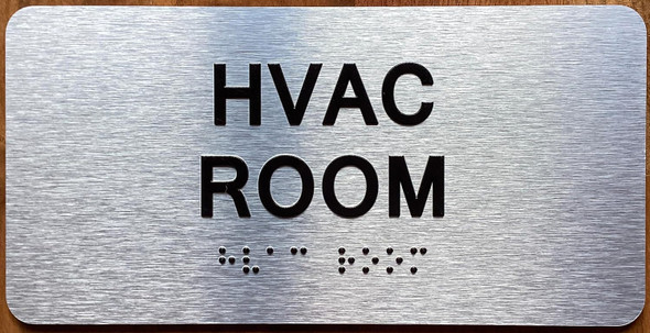 HVAC ROOM SIGN WITH RAISED LETTERS