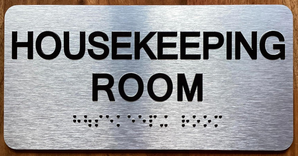 HOUSEKEEPING ROOM SIGN WITH RAISED LETTERS
