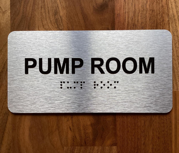 NYC PUMP ROOM SIGN WITH RAISED LETTERS