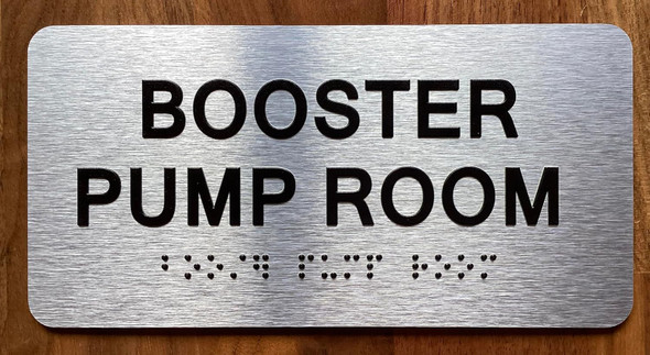 BOOSTER PUMP ROOM SIGN WITH RAISED LETTERS