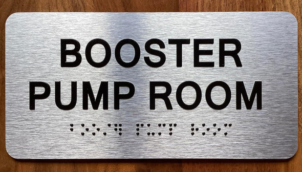 NYC BOOSTER PUMP ROOM SIGN WITH RAISED LETTERS