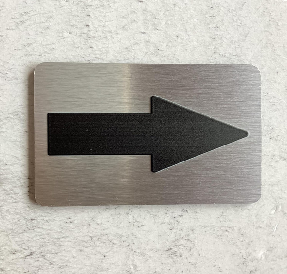 NYC ARROW SIGN WITH RAISED LETTERS/IMAGE INCLUDES RED ADHESIVE PAD FOR EASY INSTALLATION