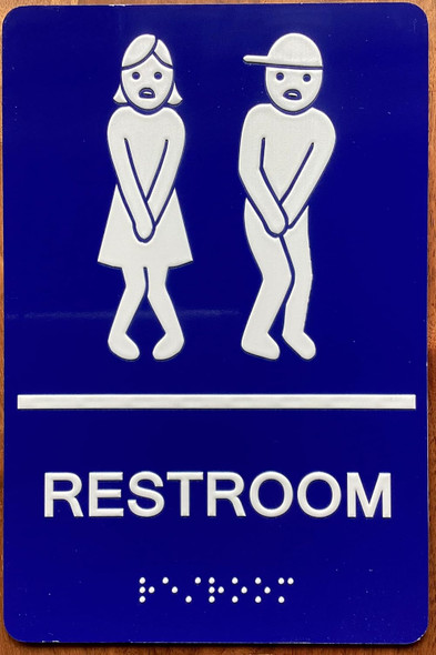 RESTROOM SIGN RAISED LETTERS