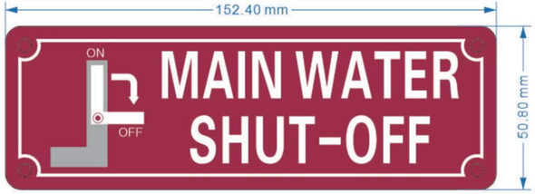 NYC MAIN WATER SHUT-OFF WITH SYMBOL SIGN