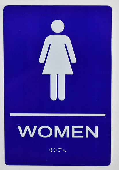 Woman Restroom Sign -Tactile Signs  The Sensation line  Braille sign