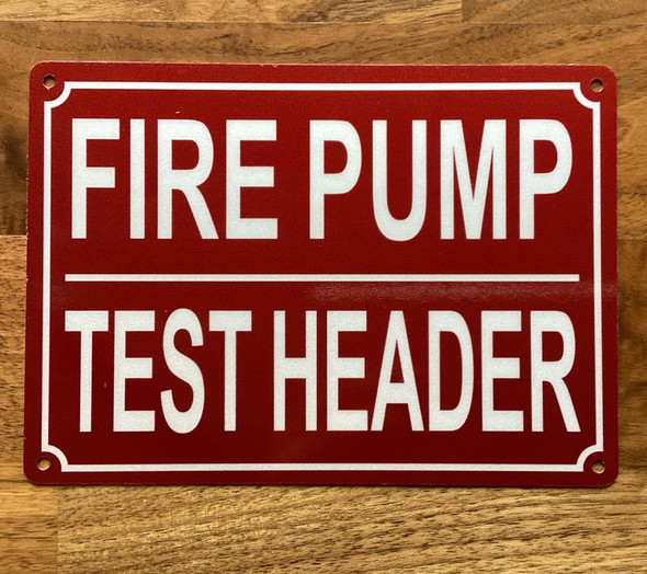 NYC FIRE PUMP TEST HEADER SIGN