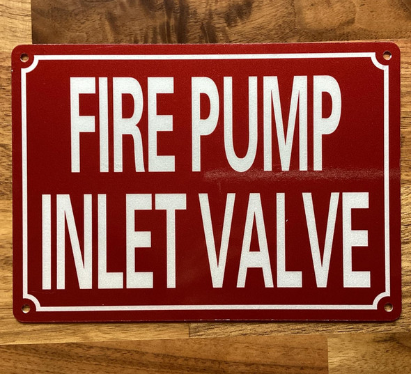 NYC FIRE PUMP INLET VALVE SIGN