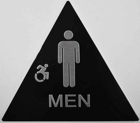 CA ADA Men Restroom Sign -Tactile Signs  The Sensation line Ada sign