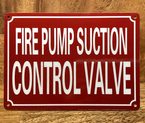 NYC FIRE PUMP SUCTION CONTROL VALVE SIGN