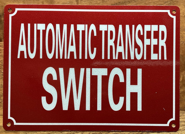 AUTOMATIC TRANSFER SWITCH SIGN