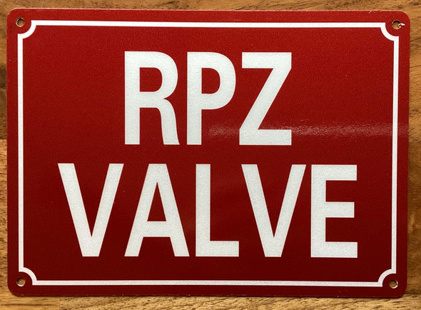 RPZ VALVE SIGN