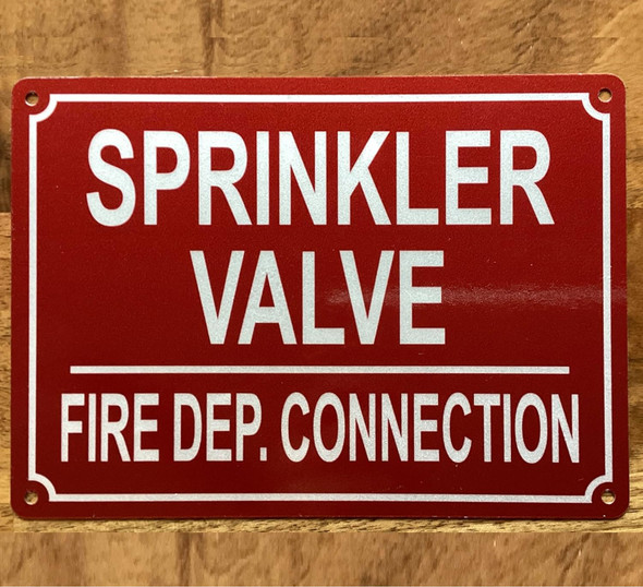 NYC SPRINKLER VALVE FIRE DEP. CONNECTION SIGN