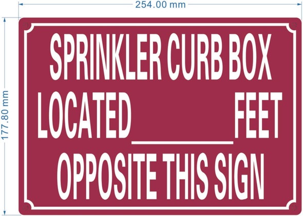 NYC SPRINKLER CURB VALVE LOCATED SIGN