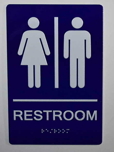 Unisex Restroom Sign  The Sensation line -Tactile Signs Ada sign