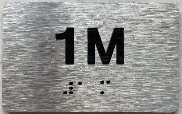 APT NUMBER 1M SIGN-UNIT NUMBER SIGN WITH RAISED LETTERS