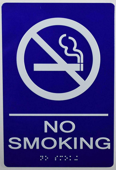 NO Smoking Sign -Tactile Signs  ADA Compliant Sign.  -Tactile Signs  The Sensation line  Braille sign