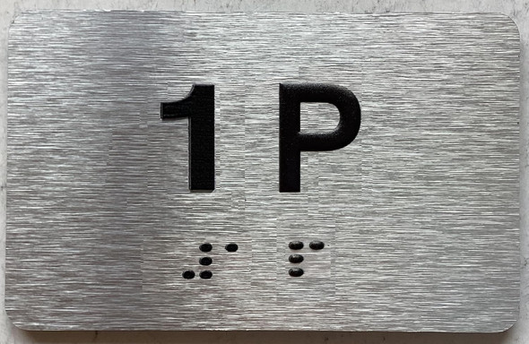APT NUMBER 1P SIGN-UNIT NUMBER SIGN WITH RAISED LETTERS