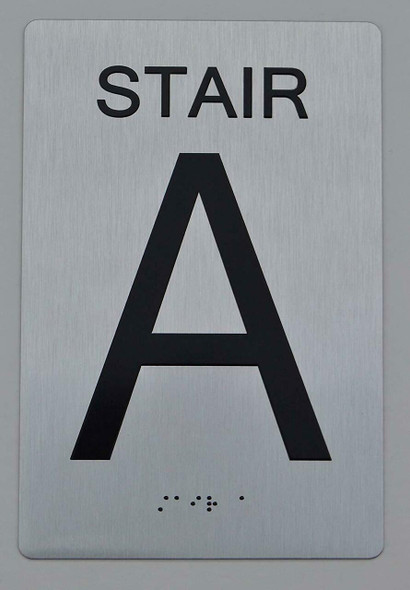 STAIR A  Braille sign -Tactile Signs The sensation line  Braille sign