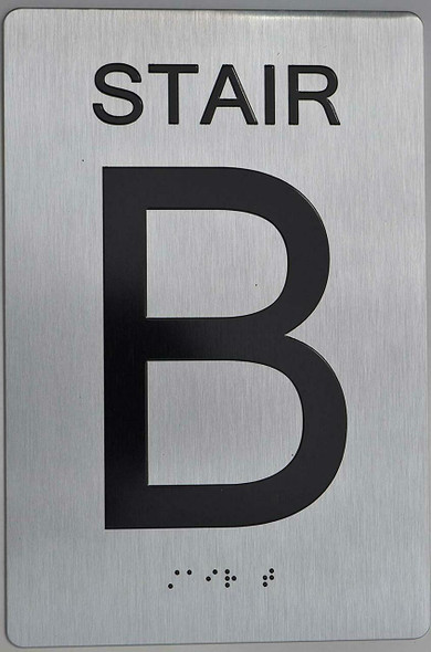 STAIR B  Braille sign -Tactile Signs The sensation line  Braille sign