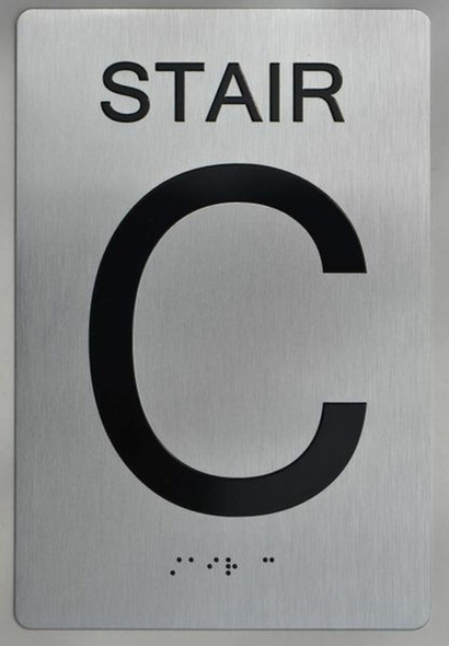 STAIR C  Braille sign -Tactile Signs The sensation line  Braille sign