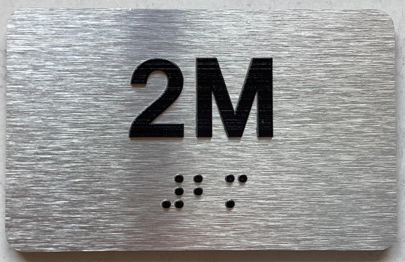 APT NUMBER 2M SIGN-UNIT NUMBER SIGN WITH RAISED LETTERS