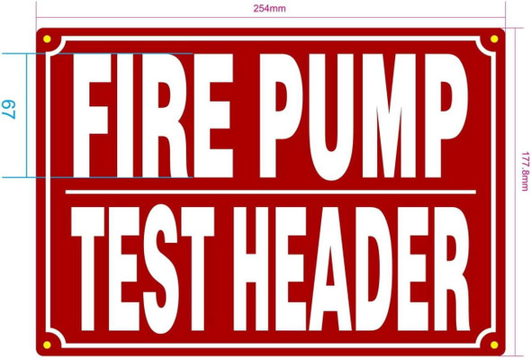 NYC FIRE PUMP TEST HEADER SIGN