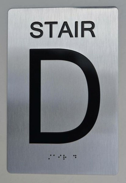 STAIR D  Braille sign -Tactile Signs The sensation line  Braille sign