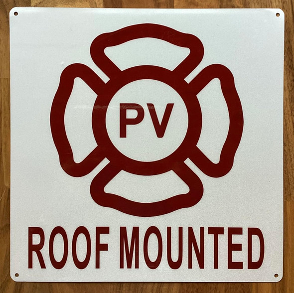 NYC PV ROOF MOUNTED SIGN/PHOTOVOLTAIC ROOF MOUNTED SYSTEM SIGN