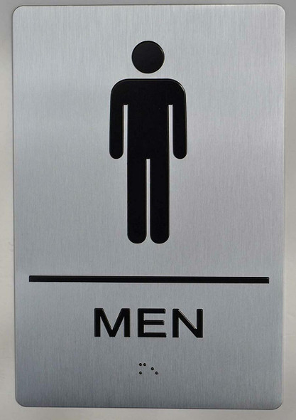 MEN RESTROOM  Braille sign -Tactile Signs The sensation line  Braille sign
